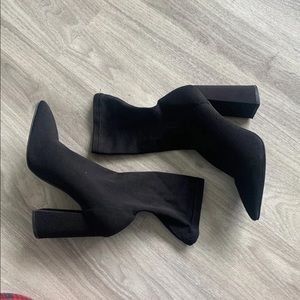 Black sock booties
